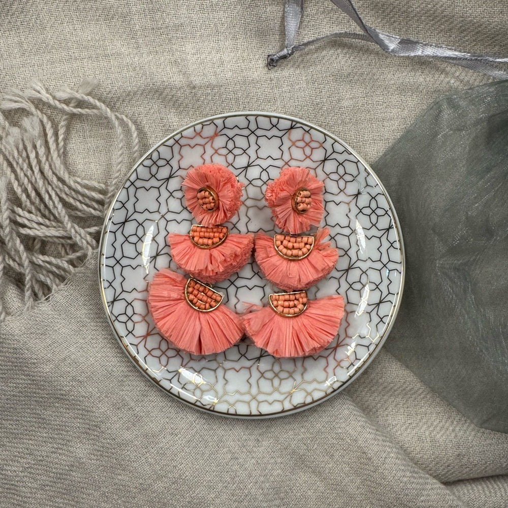 fab'rik Coral Floral Earrings
